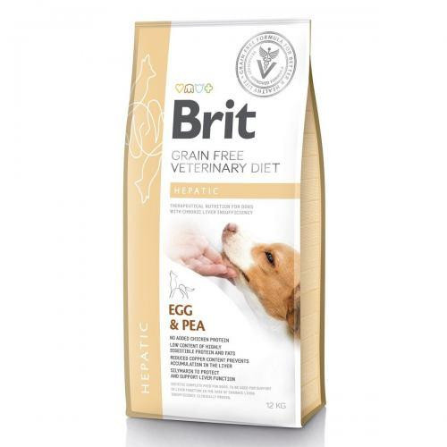 Brit GF VetDiets Dog Hepatic 12 kg при болезни печени  с яйцом, горохом, бататом и гречкой