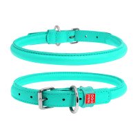 Ошейник круглый WAUDOG Glamour Ментоловый, кожа, Размер: M (39-47 см)