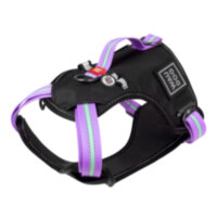 Шлея WAUDOG Nylon с QR паспортом, безопасная, металлическая пряжка-фастекс Фиолетовый, Нейлон, Обхват груди 60-90 см