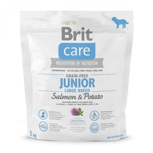 Brit  Care GF Junior Large Breed Salmon & Potato 1 kg (д/щенков гигантских пород)