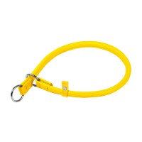 Ошейник-удавка WAUDOG Glamour рывковый Желтый, кожа, Размер: M (50 см)