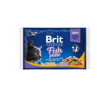 Brit Premium Cat Набор паучей 4шт х 100g рыбная тарелка