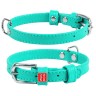 Ошейник WAUDOG Glamour без украшений  Ментоловый, кожа, Размер: XS (18-21 см)