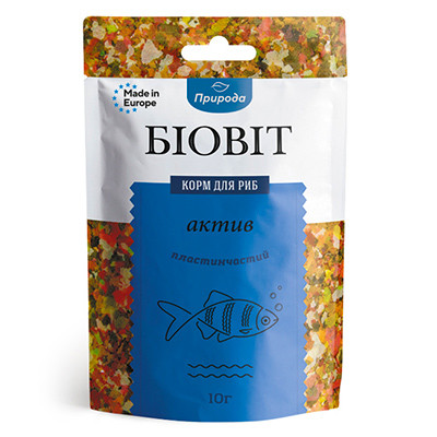 Корм "Биовит"д/рыб Актив, пластинчатый 10г.