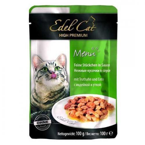 Edel Cat pouch 100g. индейка и утка в соусе