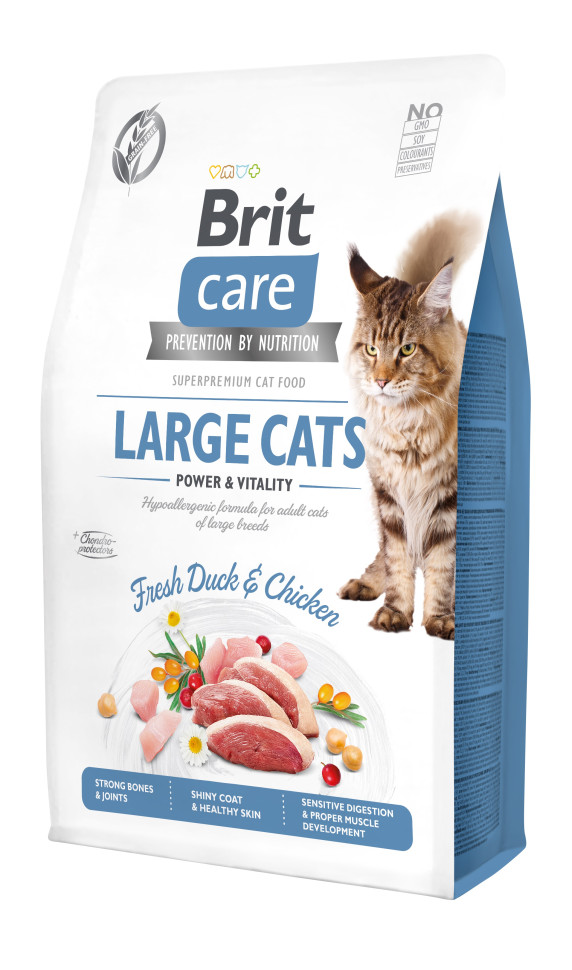 Brit Care Cat GF Large cats Power & Vitality, 2кг (д/кошек крупных пород)