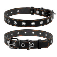 Ошейник безразмерный CoLLaR черный, кожа, Размер: M (60 см)