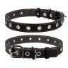Ошейник безразмерный CoLLaR черный, кожа, Размер: M (60 см)