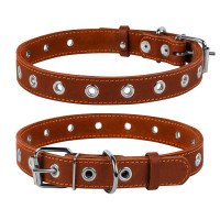 Ошейник безразмерный CoLLaR коричневый, кожа, Размер: M (60 см)