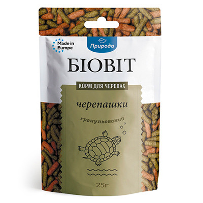 Корм "Биовит"д/рептилий  Черепашки, гранулированный 25г.