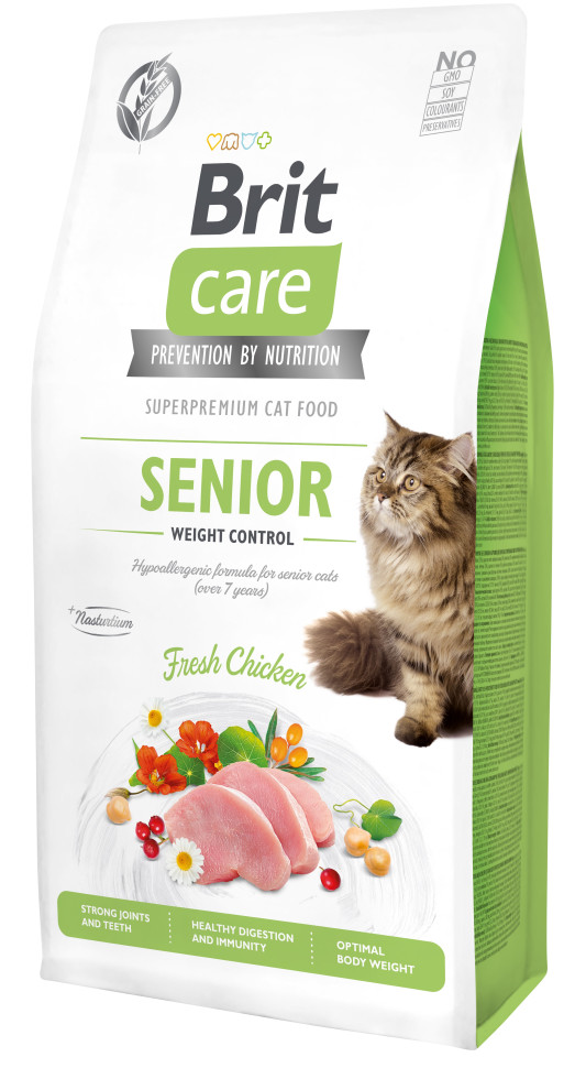 Brit Care Cat GF Senior Weight Control, 7кг (контроль веса д/взрослых котов)