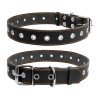 Ошейник безразмерный CoLLaR черный, кожа, Размер: L (69 см)