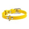 Ошейник WAUDOG Glamour без украшений  Желтый, кожа, Размер: XS (19-25 см)