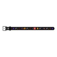 Браслет WAUDOG Design, рисунок "NASA"  черный, кожа, 17-23  см