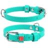 Ошейник WAUDOG Glamour без украшений  Ментоловый, кожа, Размер: XS (19-25 см)