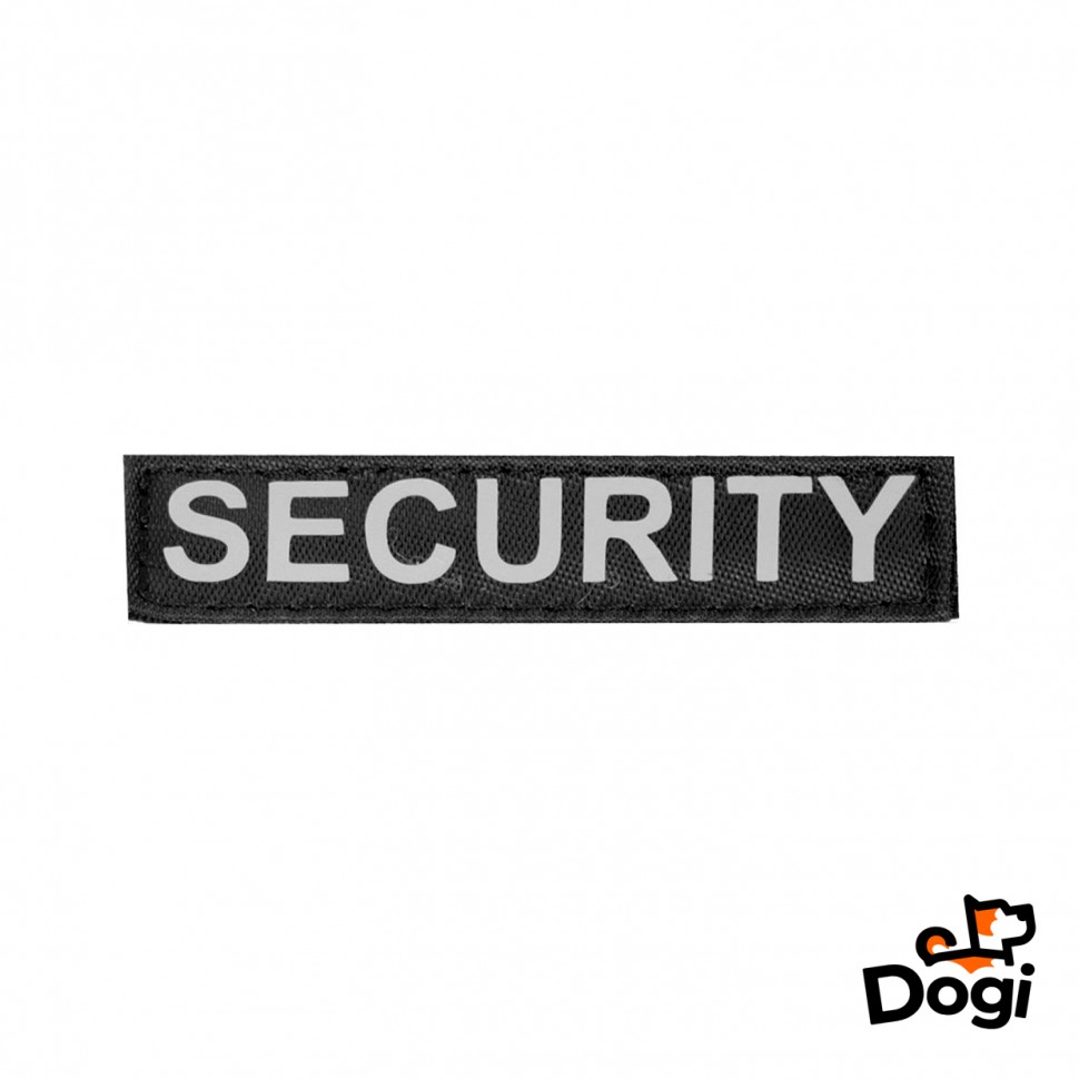 Сменная надпись "SECURITY" для шлеи DOG Extremе POLICE N 1,2 Черный, нейлон