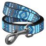 Поводок WAUDOG Nylon, рисунок  "Этно синий" Разноцветый, нейлонS (122 см)