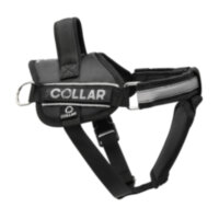 Шлея  DOG Extreme серия POLICE N 4 с фонариком черный, нейлон, Обхват груди 70-85 см