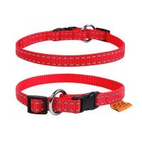 Ошейник DOG Extreme одинарный нейлон, регулируемая длина красный, нейлон, Размер: XS (23-35 см)