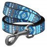 Поводок WAUDOG Nylon, рисунок  "Этно синий" Разноцветый, нейлонM (122 см)