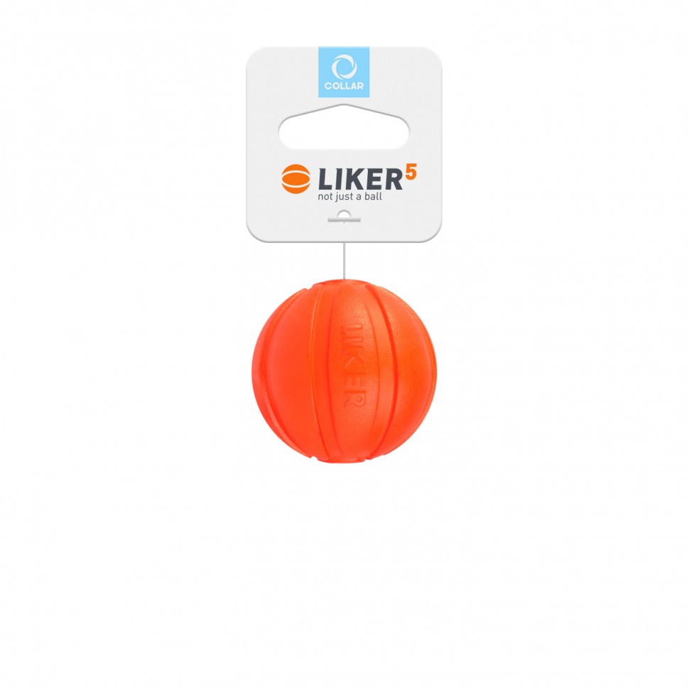 Мячик для собак мелких пород LIKER 5, Оранжевый, 6298