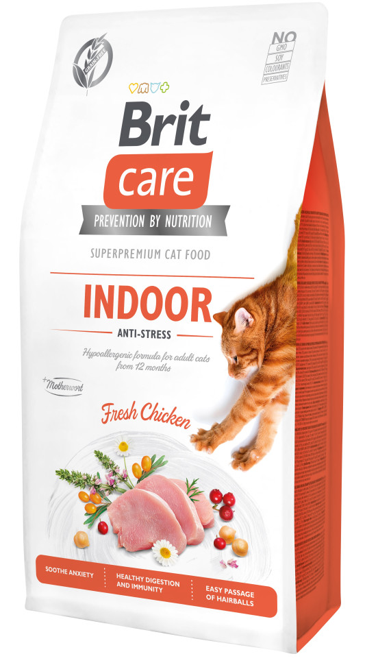 Brit Care Cat GF Indoor Anti-stress, 7кг (антистресс)