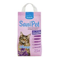 Наполнитель бентонитовый SANI PET средний с лавандой 2,5кг