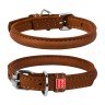 Ошейник круглый WAUDOG Soft  Коричневый, кожа (17-20 см)