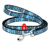 Поводок WAUDOG Nylon, рисунок  "Этно синий"  Разноцветный, Нейлон (122 см)