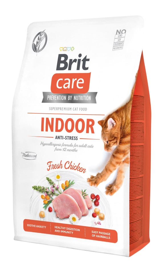 Brit Care Cat GF Indoor Anti-stress, 2кг (антистресс)