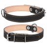 Ошейник двойной CoLLaR черный, кожа, Размер: s (32-40 см)