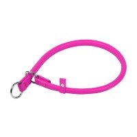 Ошейник-удавка WAUDOG Glamour рывковый Розовый, кожа, Размер: XL (70 см)