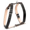 Шлея двойная CoLLaR для крупных собак черный, кожа, Обхват груди 87-102 см