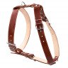 Шлея двойная CoLLaR для крупных собак коричневый, кожа, Обхват груди 87-102 см