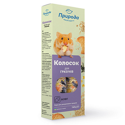 Колосок для грызунов бисквит 140г