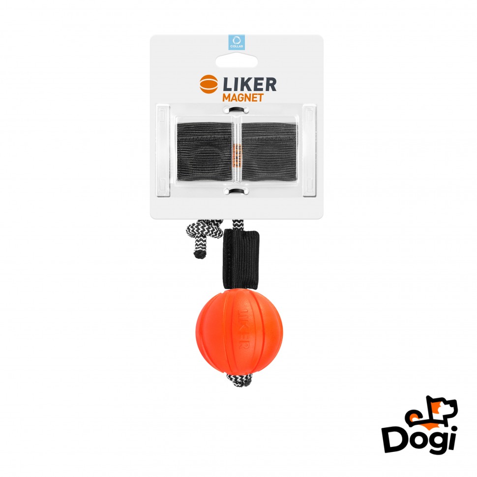 Мяч для собак LIKER MAGNET, Оранжевый, 6290