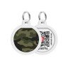 Адресник WAUDOG Smart ID с QR паспортом, премиум, рисунок "Камо зелёный"
