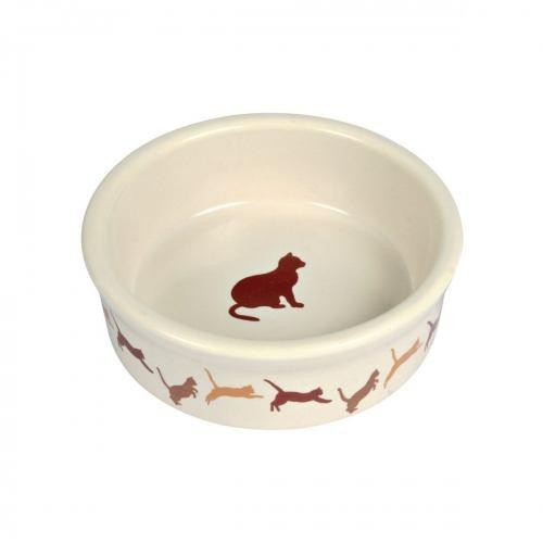 Миска керам. д/кот. с кошкой 0,25л/11см