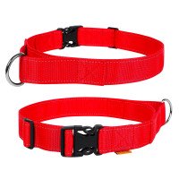 Ошейник DOG Extreme с ручкой, двойной нейлон красный, нейлон, Размер: XL (55-75 см)
