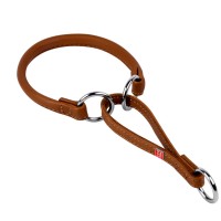 Ошейник-удавка WAUDOG Soft Коричневый, кожа (32-40 см)