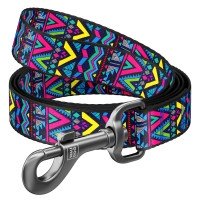Поводок WAUDOG Nylon, рисунок "Инди"  Разноцветный, нейлонXS (122 см)