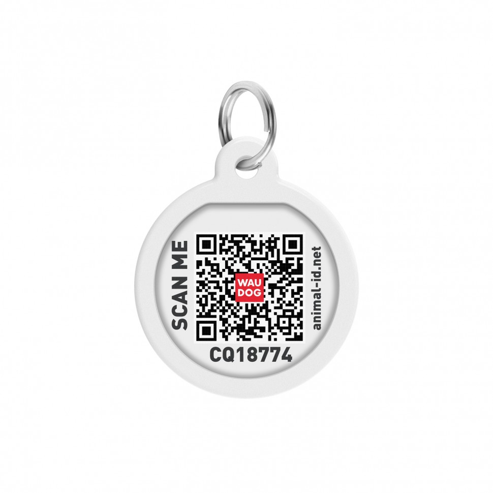 Адресник WAUDOG Smart ID с QR паспортом, премиум, рисунок "Растения"