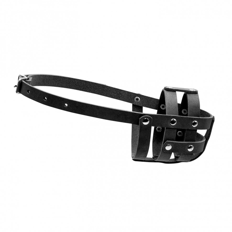 Намордник CoLLaR мягкий №0 черный, кожа, длинна/обхват морды: 6 / 25 см