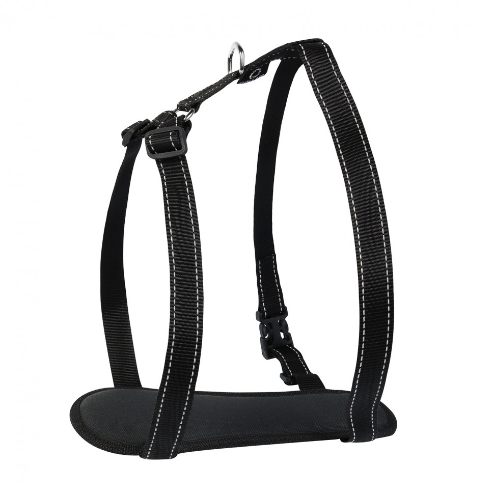 Шлея DOG Extreme COMFORT черный, нейлон, Обхват груди 60-90 см