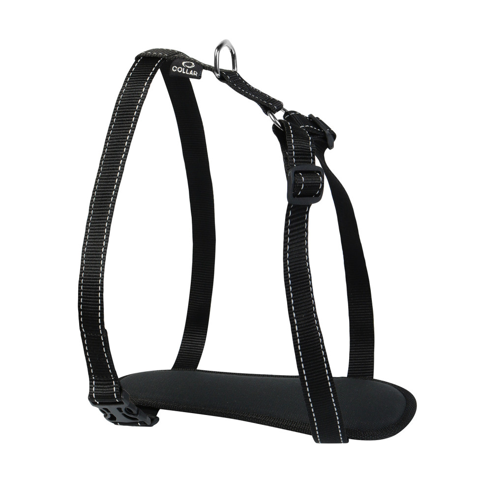 Шлея DOG Extreme COMFORT черный, нейлон, Обхват груди 60-90 см