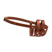 Намордник CoLLaR мягкий №0 коричневый, кожа, длинна/обхват морды: 6 / 25 см