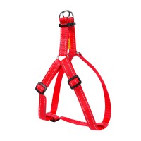 Шлея DOG Extreme, регулируемая длина красный, нейлон, Обхват груди 24-27 см