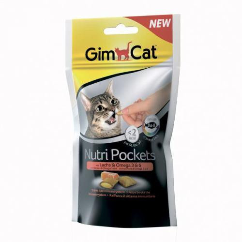 Nutri Pockets д/кошек Лосось+Омега 3+6  60г
