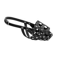 Намордник CoLLaR мягкий №2 черный, кожа, длинна/обхват морды: 11 / 26 см