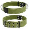 Ошейник двойной CoLLaR  х/б тесьма  зеленый, брезент, Размер: XL (56-71 см)